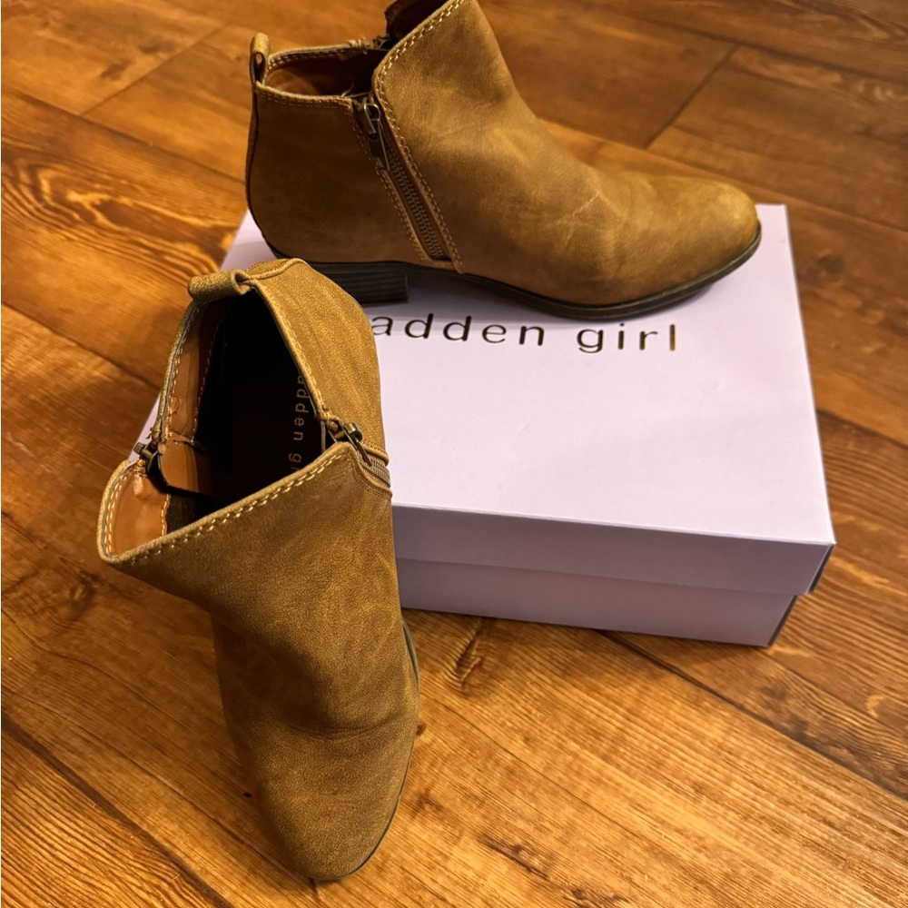 Madden Girl Tan Ankle Booties